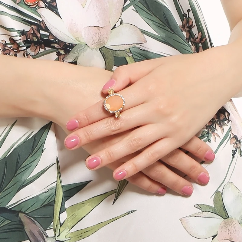 2018 лаконичное круглое ограненное Золотое кольцо Elegence темперамент простой Anillos