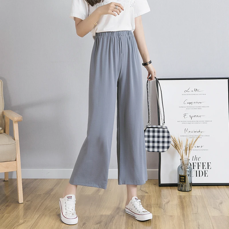 Женские широкие брюки ftaylor летние свободные шифоновые полной длины с высокой