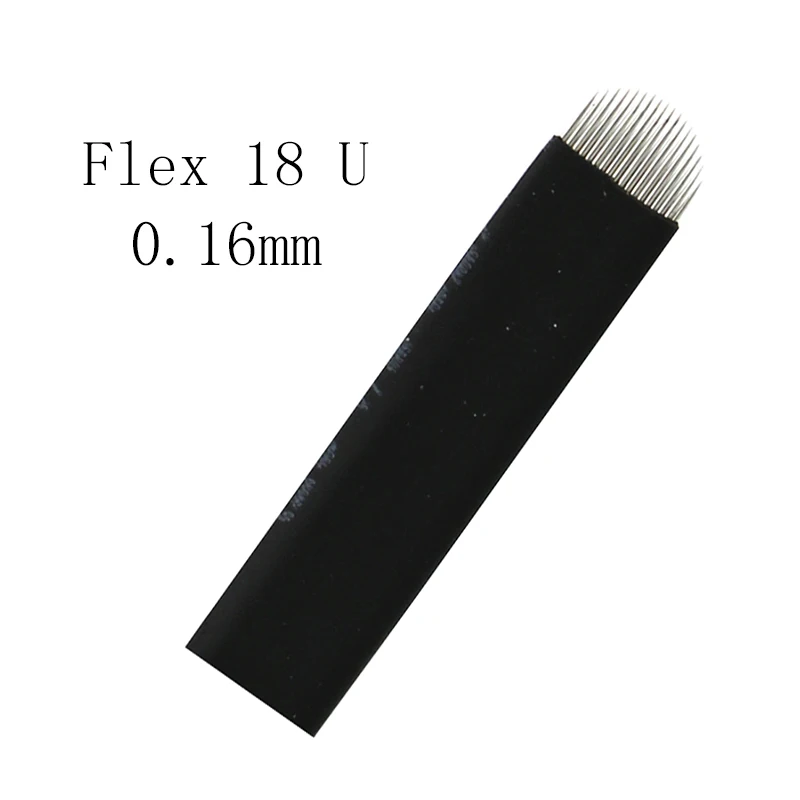 Lamina Nano Black 0 16 мм Flex 7/9/11/12/14/16/18/21 иглы для микроблейдинга Перманентный макияж