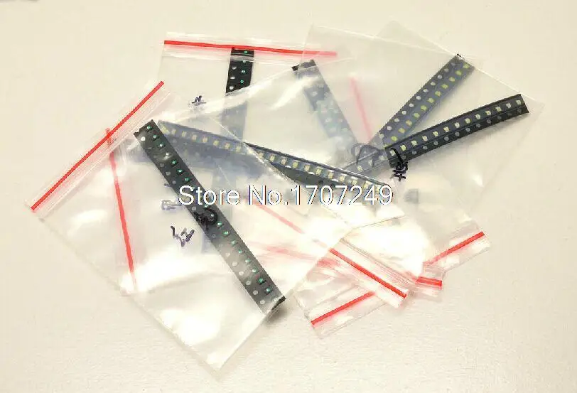 

0805 Smd Led Light-emitting Diode Package, Red, Yellow, Blue, White,orange,green,emerald 7 Kinds Each 20pcs 0805 LED
