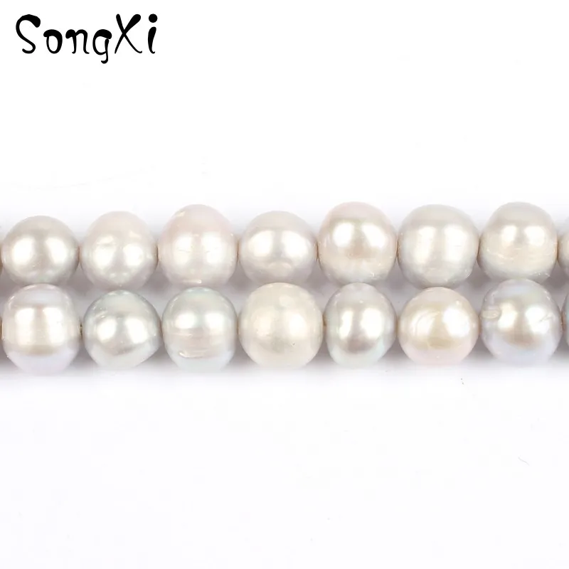 7-8 мм серый пресноводный жемчуг Круглые свободные бусины для изготовления