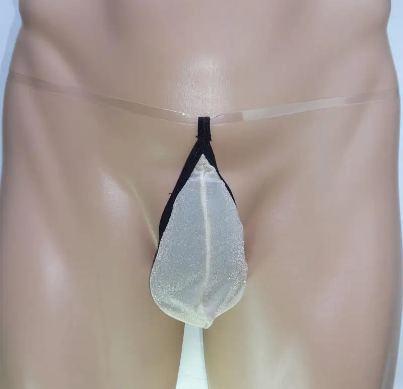 Мужские прозрачные блестящие стринги Невидимый ремень|male panties|transparent panties menmale