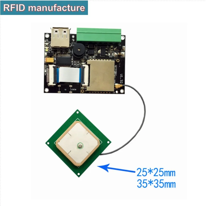 0dbi UHF RFID керамическая антенна круговой поляризационный iso18000 860mhz 960mhz для uhf rfid