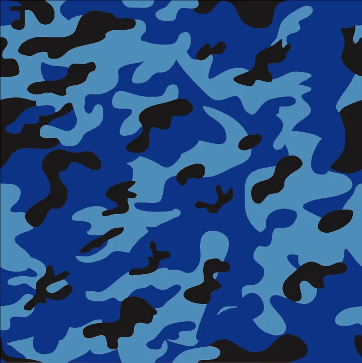 

Jumbo Blue Camouflage Vinyl Wrapping Film Elite Blue Camo Car Vinyl Roll Bubble Free For Vehicle Decal Size:1.50*30m
