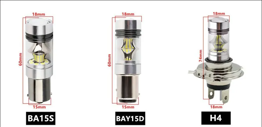 H7 H11 9006 HB4 100 Вт светодиодный лампы 12V~ 24V 360 градусов на чипах Cree для Противотуманные фары Дневные Фары Светильник поиска парковка белый