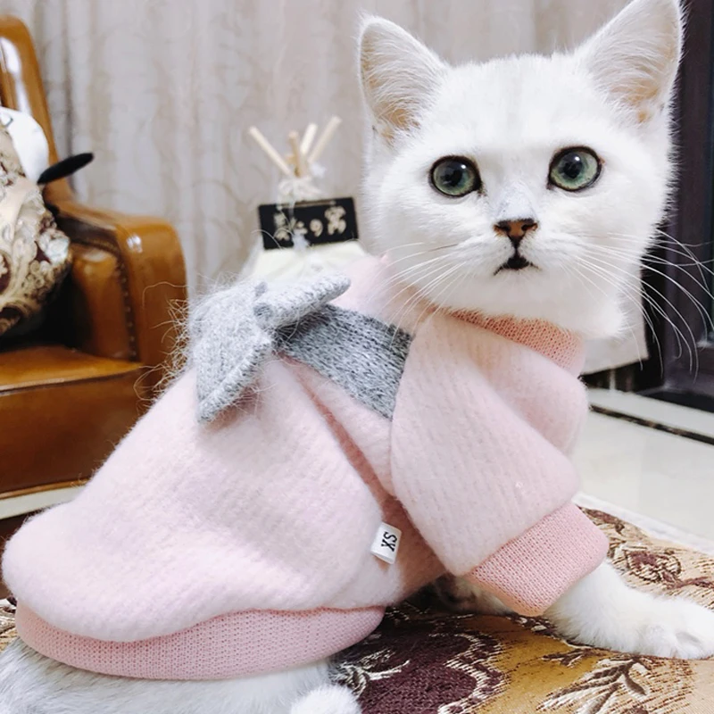 Трикотажный свитер для маленьких кошек и котят на осень/зиму| |