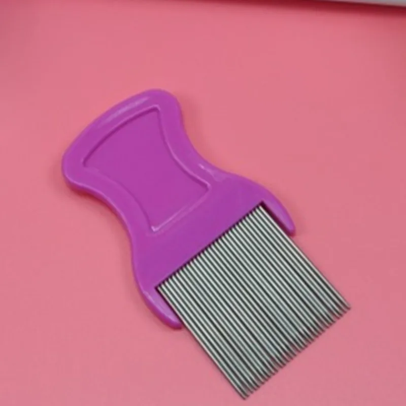 purple Волосы, вошь, расческа, кисти, Терминатор, мелкая яйцевая пыль, удаление, расческа из нержавеющей стали, реквизит, мягкий инструмент для укладки - Цвет: purple