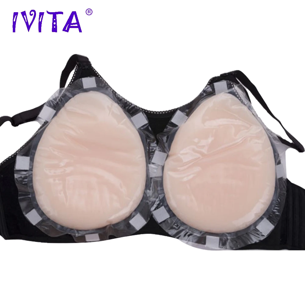 IVITA 850 г силиконовая форма груди поддельные усилитель для трансвеститов