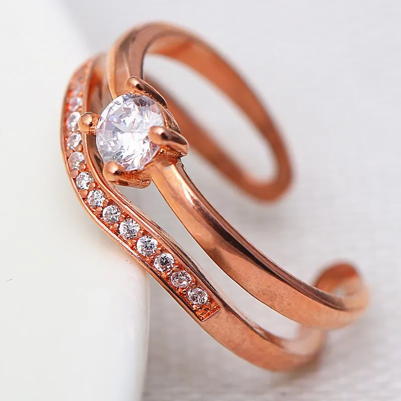 2018 Special Offer Limited Anel Masculino Rings Anillos 11.11 Fire Double Heart Zircon Glamour Lady Ring Adjustable Opening 925 | Украшения