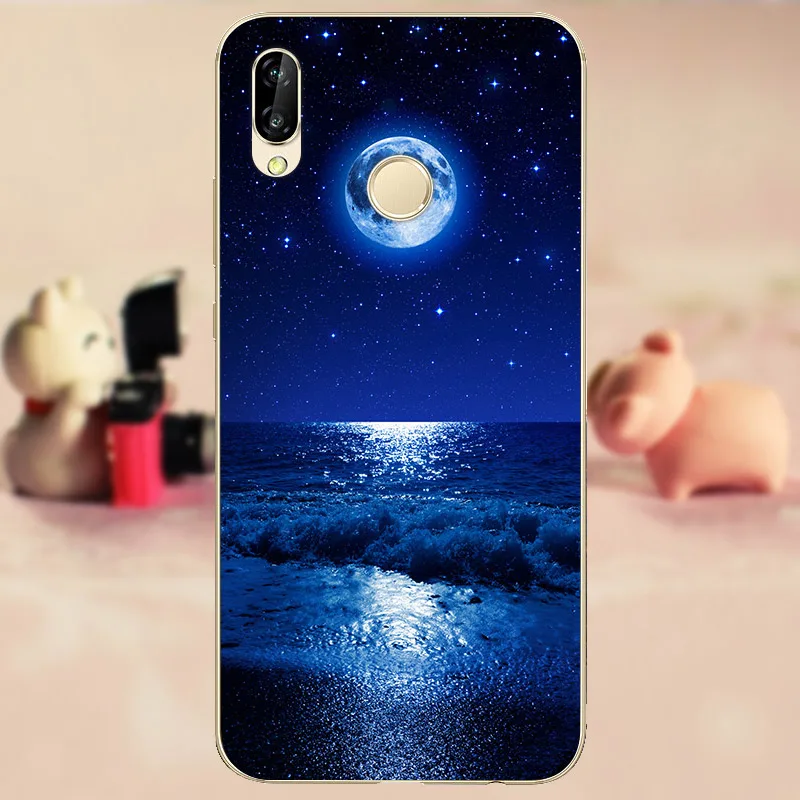 Мягкий чехол из ТПУ для Huawei P20 Lite силиконовый P20lite телефона задняя защитная крышка