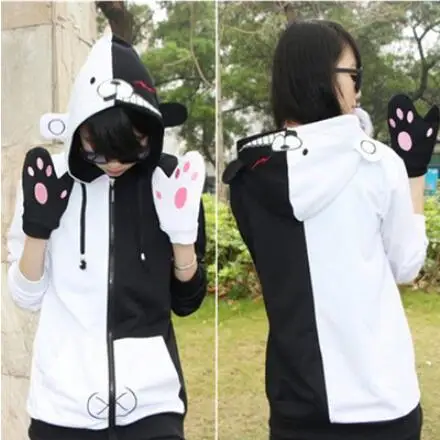 Danganronpa медведь Монокума Весна Осень Мультфильм Аниме толстовки Толстовка Куртка
