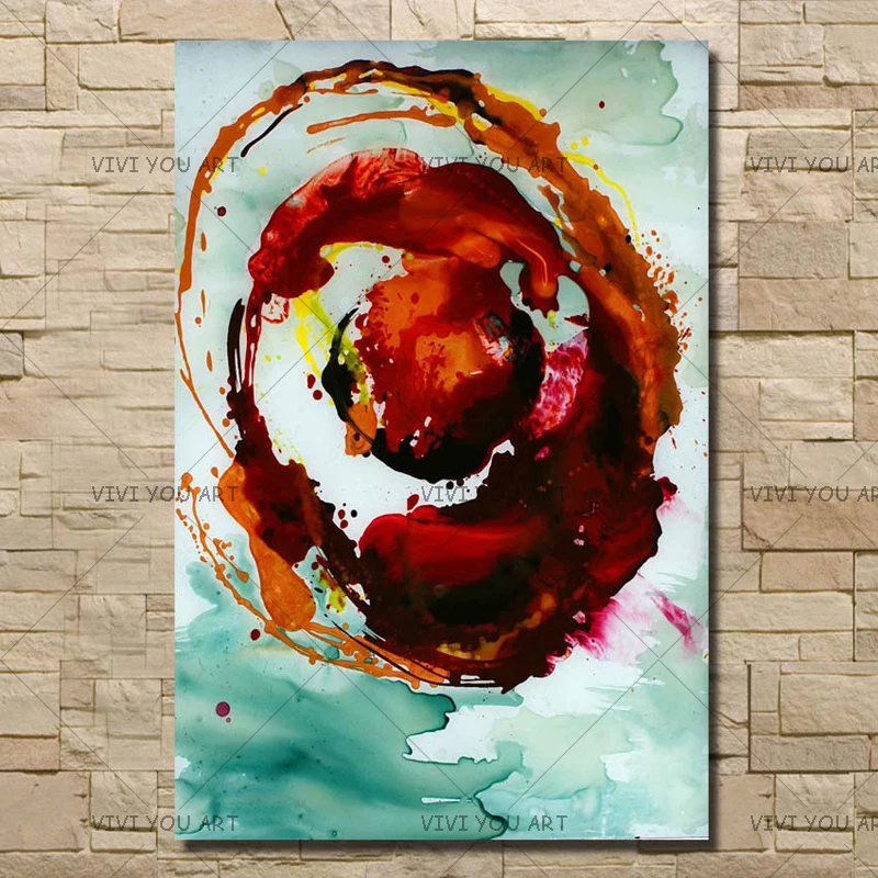 

100% Hand painted Abstract Oil Painting On Canvas Modern Water Paintings Wall Art Picture Colorful Picture For Home Gifts