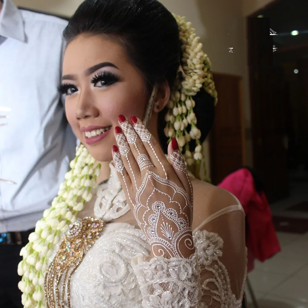 12шт. Хна для мехенди в конусе 25 гр временные татуировки|white henna cone|body artindian body art |