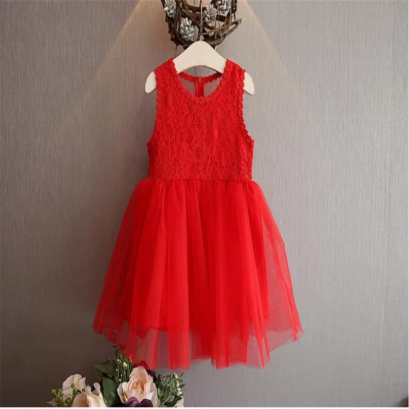 Кружевное платье с цветочным принтом для девочек элегантное детское подружки