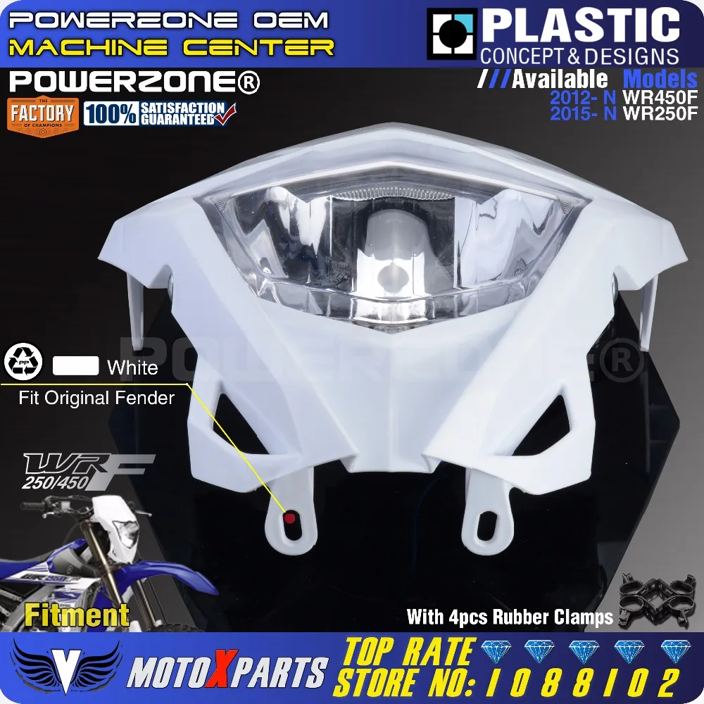 Фара для мотоцикла Powerzone универсальная фара YAMAHA WR250F 2015 2018 WR450F MX Enduro CRF YZF DRZ KLX|headlamps
