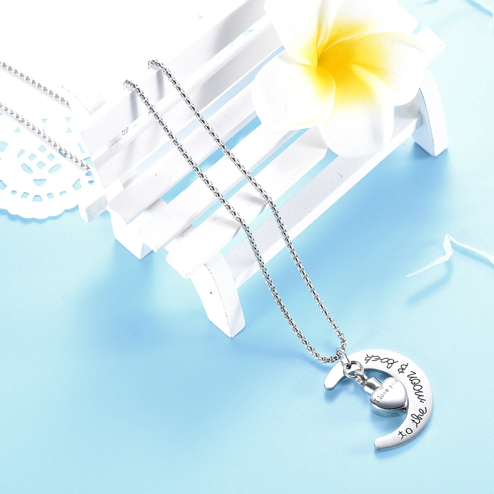 IJD9497 I Love You to the Moon and Back Urn ожерелье для праха памятный сувенир кремации ювелирные