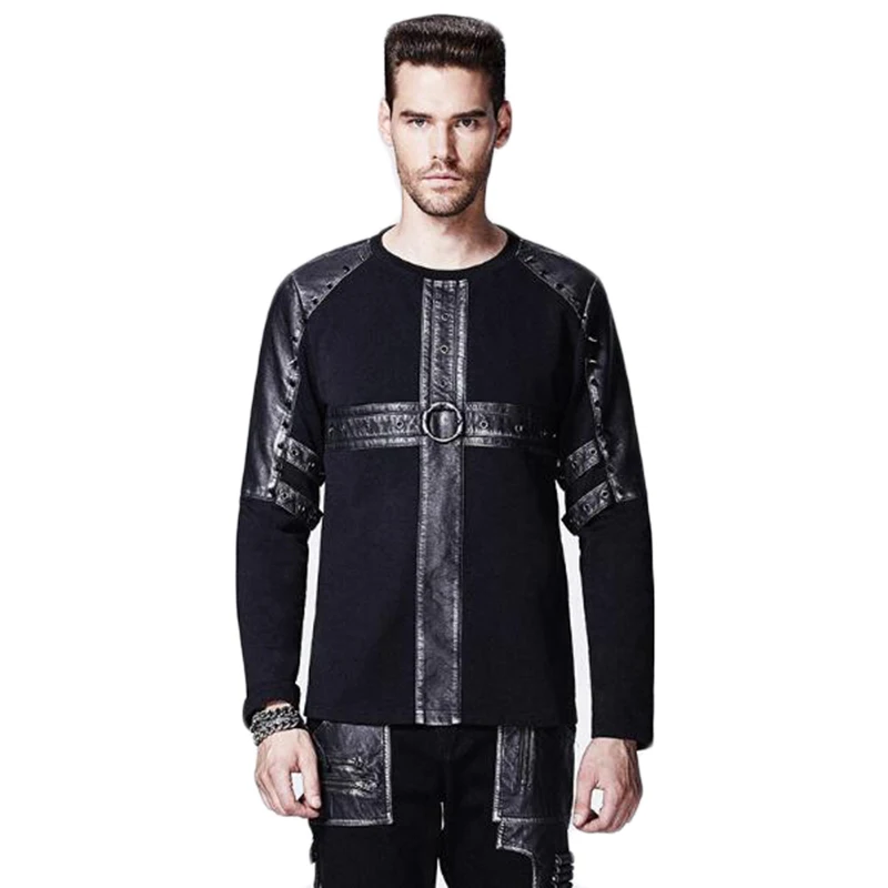 Стимпанк футболка Для мужчин Готический Повседневное с длинным рукавом