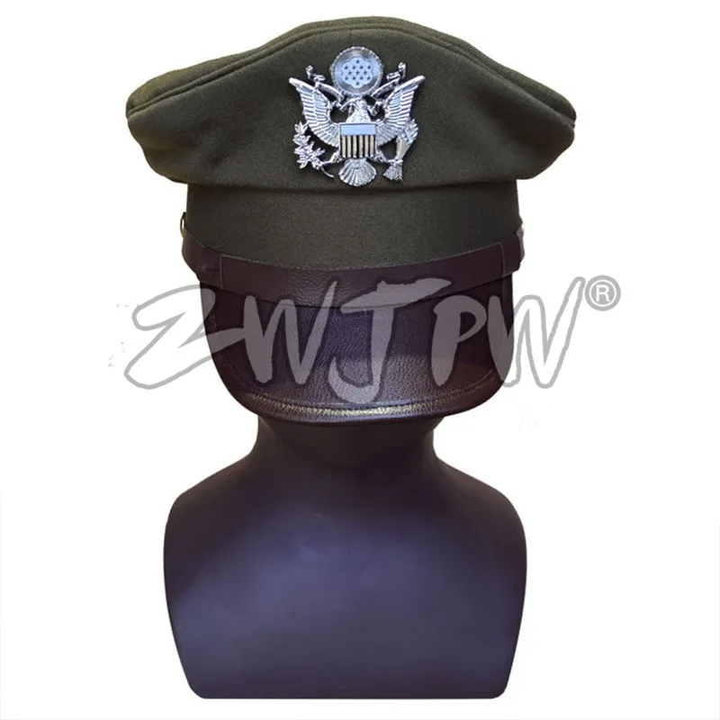 WW2 США AirR Force AAF офигент Кепка с серебристым цветным значком CN/401101|Кепки для
