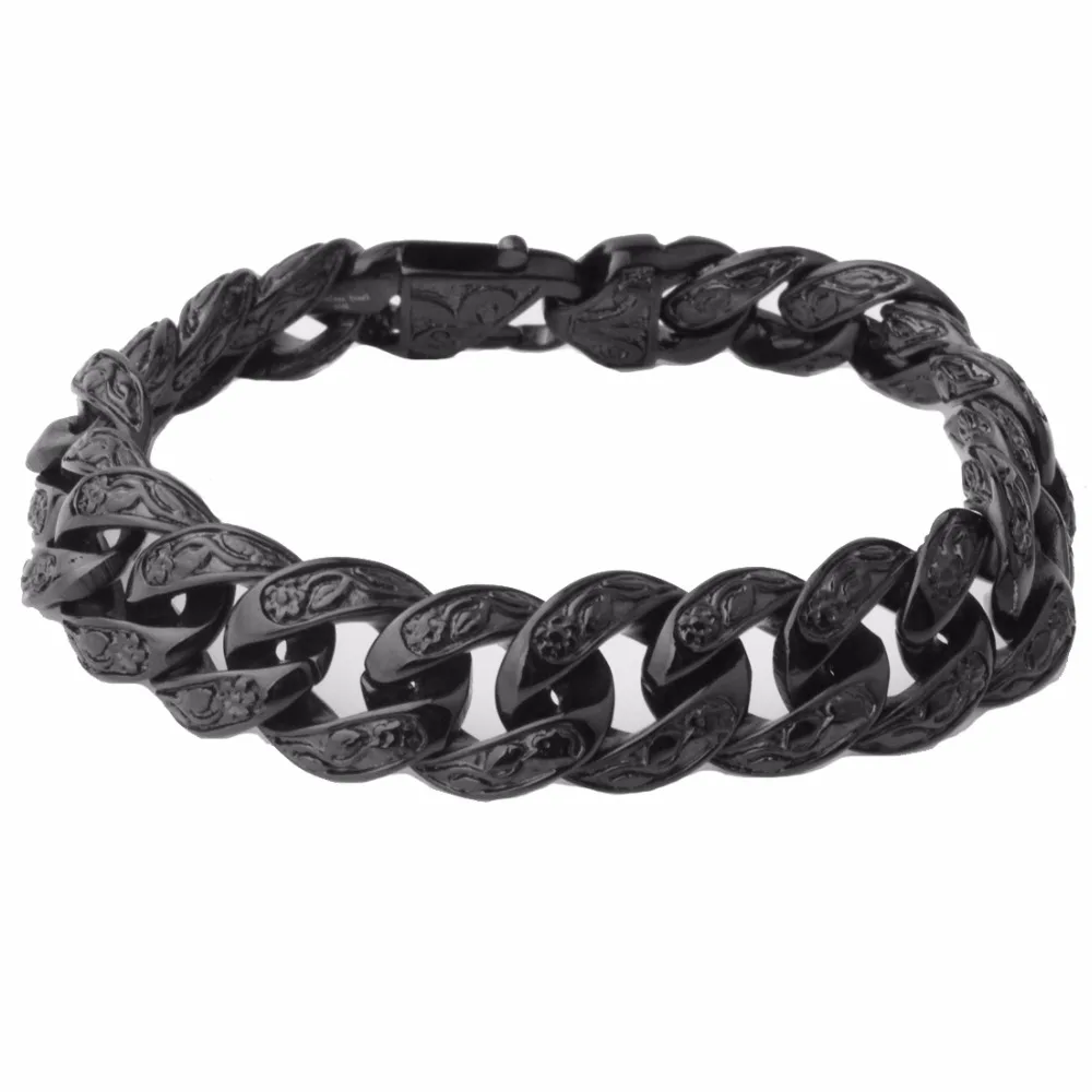 Серебряный цвет/Золото/Черный Цвет литье Снаряженная кубинская звеньевая цепь