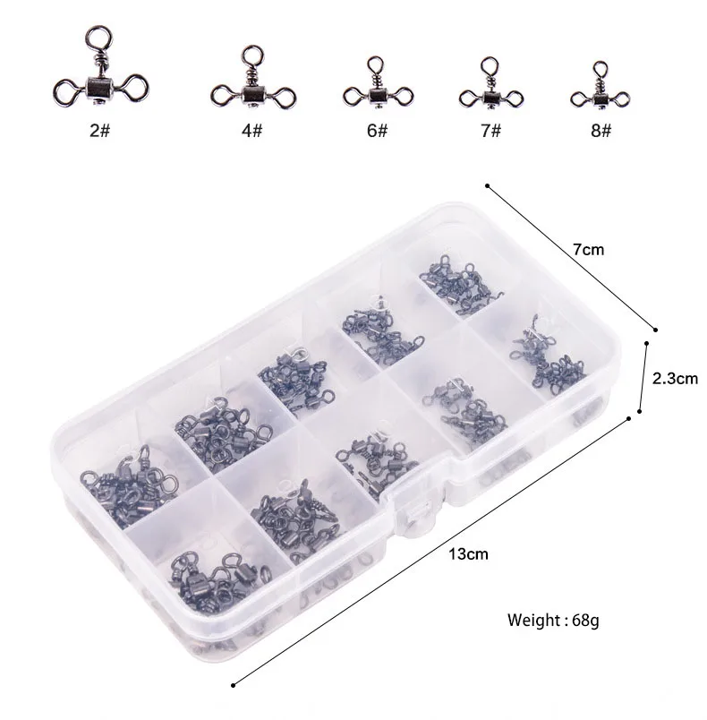 100pcs Leo Fishing Connector 27820 Three Fork Balance Accessories Pesca American Ring Lure Iron Nickel Plating | Спорт и развлечения