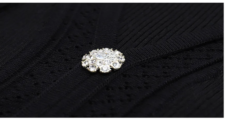 SMTHMA летнее сексуальное трикотажное платье с v-образным вырезом, женское модное платье с коротким рукавом и алмазной пуговицей, платье для подиума для женщин