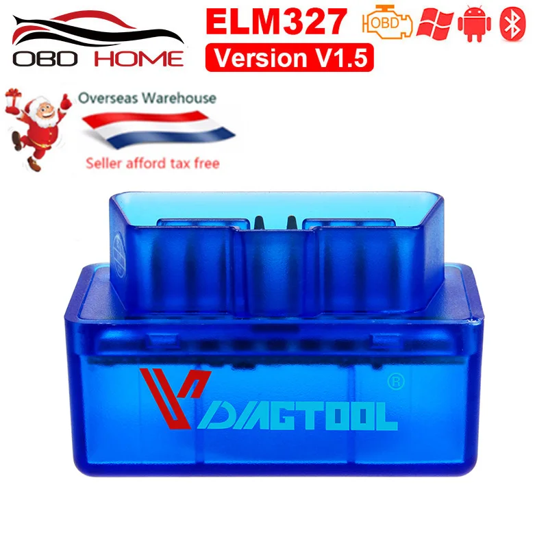 Автомобильные аксессуары obd2 ELM327 Bluetooth V2.1 V1.5 OBD2 автомобильный диагностический