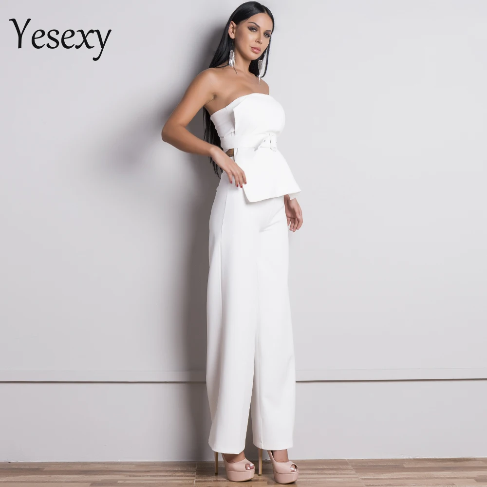 Женский костюм двойка Yesexy с открытой спиной без рукавов открытыми плечами поясом