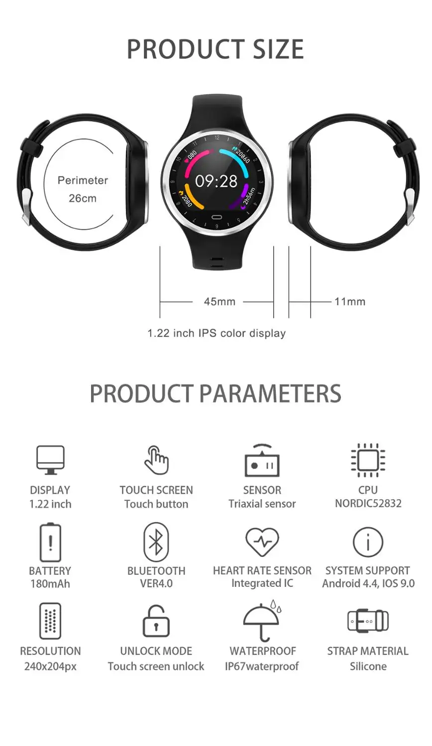 M8 Smartwatch Heart Rate Blood Pressure Monitor Fitness Bracelet Activity Tracker Sport Smart Watch for Android Apple Iphone 6 7 |