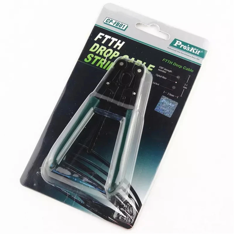 Pro'sKit CP-FB01 FTTH инструмент для зачистки кабеля ручной инструмент волоконно-оптический провод машина для оптического волокна инструмент для зачистки плоского кабеля электронный инструмент