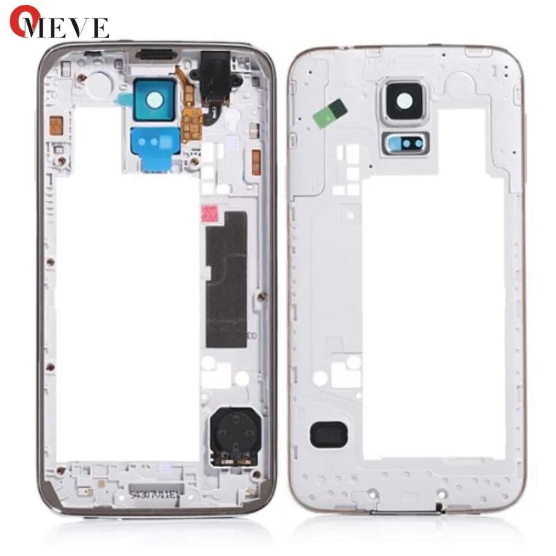 50 шт. для Samsung Galaxy S5 i9600 G900F G900M G900H G900A G900P средняя задняя рамка Шасси пластина замена