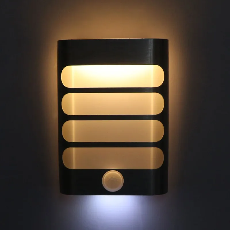 2 pcs / lot Led PIR Motion Sensor Night Light Smart Creative Wall Lights For Fence Garden Corridor Warm White light Available | Лампы и