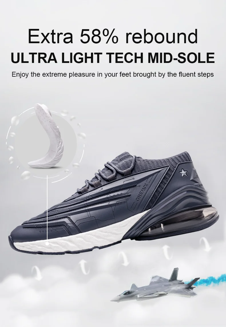 ONEMIX, новинка, оригинальные кроссовки на подушке, zapatos de hombre, мужская спортивная Уличная обувь, мужская обувь для бега, размер 39-46