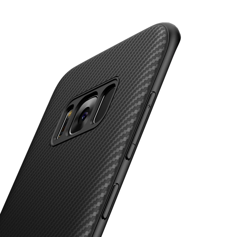 Lovebay чехол для телефона Samsung Galaxy S8 плюс роскошный углеродный волокна мягкой ТПУ