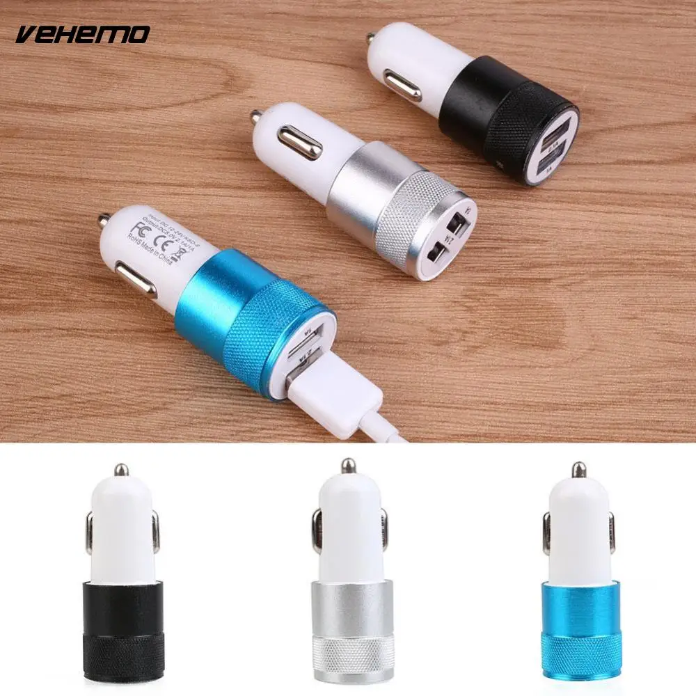 Vehemo Dual USB Автомобильное зарядное устройство Quick Charge 2 0 2.1A мобильный телефон