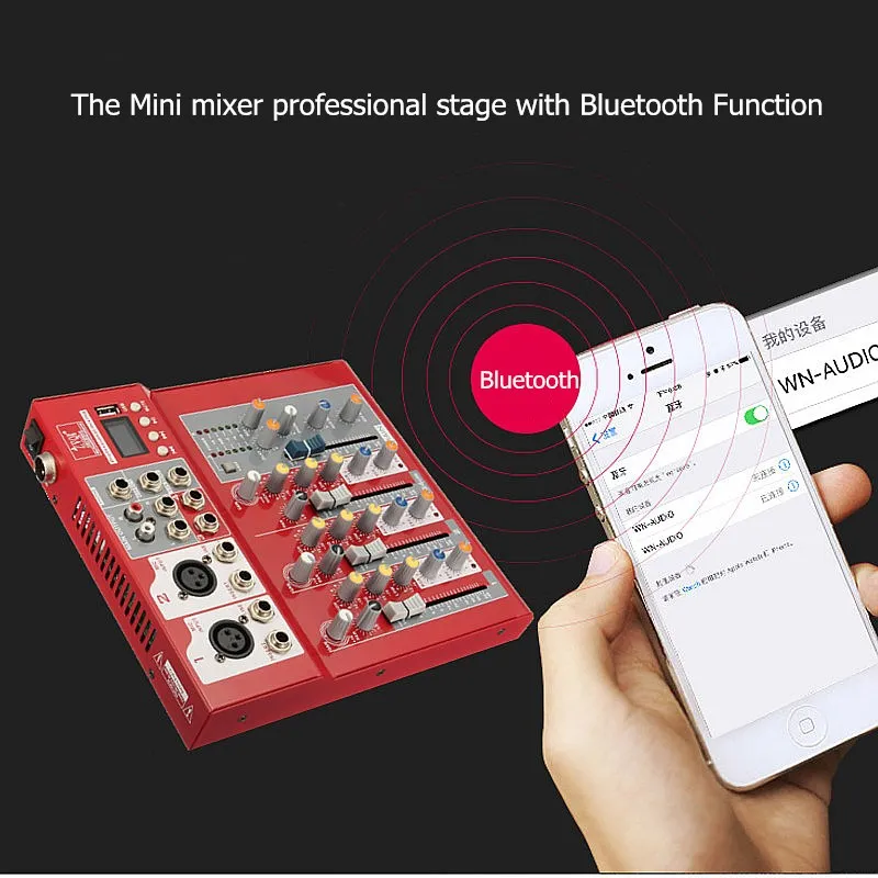 LEORY multi покрытие фортепиано краска красный цифровой аудиомикшер