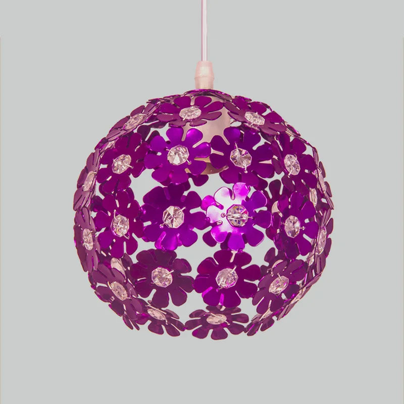 Purple lamp Подвесной светильник современный кристалл подвесной светильник светодиодный чердак скандинавский пористый подвесной светильник E27 абажур Бар Ресторан подвесной светильник креативная лампа - Цвет корпуса: Purple lamp