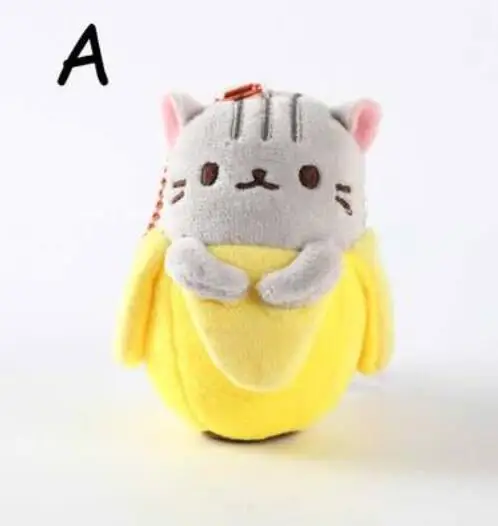 Милые кошки личи японского аниме фильм Bananya плюшевые куклы брелок игрушка сумка кулон горячий подарок для жениха 5 цветов animegift