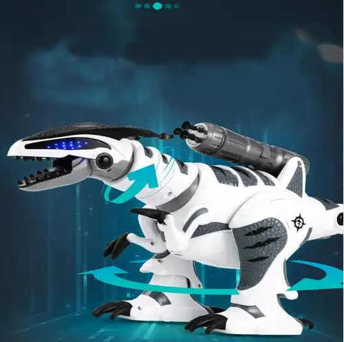 Ходящий динозавр робот мир Юрского периода игрушки RC электрический танцевальная