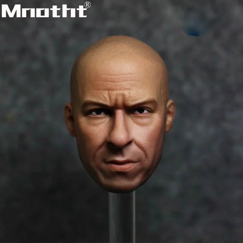 1/6 Scale мужская голова форсаж вин дизельная головка резьба модель для 12 дюймов