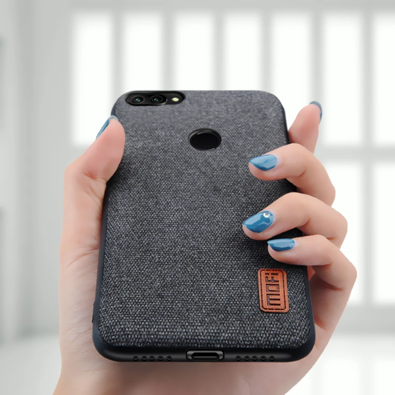 Для xiaomi mi 8 lite чехол MOFI для xiaomi mi 8X Задний тканевый чехол для xiaomi mi 8 lite мягкий край Полный чехол Деловой чехол