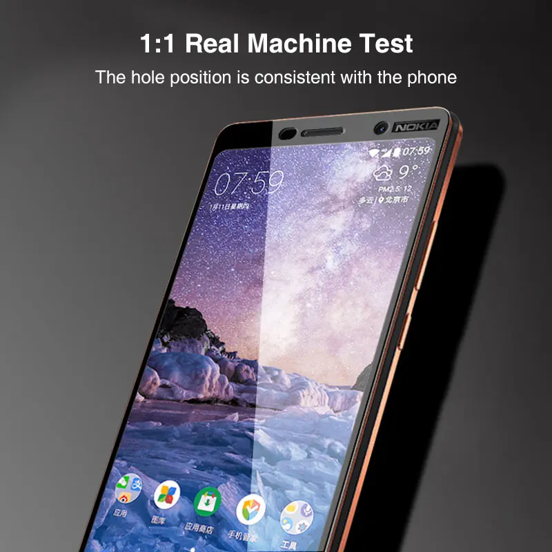 9D закаленное стекло для Nokia 7 Plus защита экрана полное покрытие 6 5 3 2 2018 1 Защитная