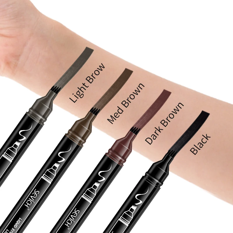 Натуральная водостойкая ручка для бровей не цветущий карандаш тату 2 в 1