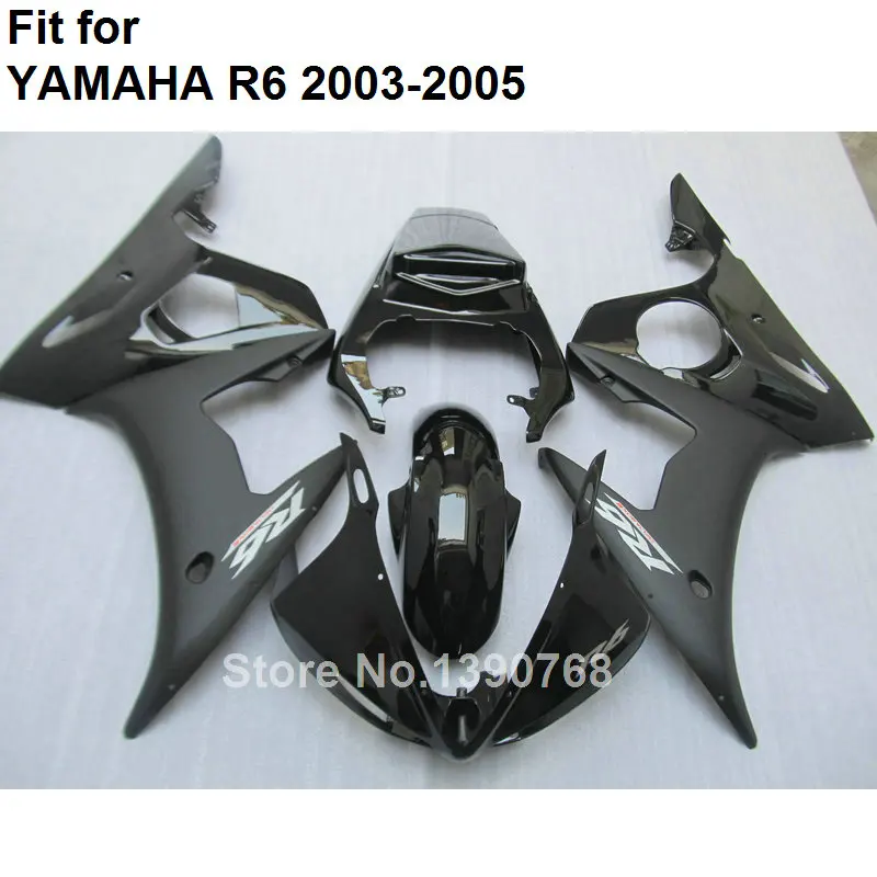 Кузова обтекатель комплект для Yamaha R6 2003 2004 2005 матовые черные Обтекатели YZF 03 04 05