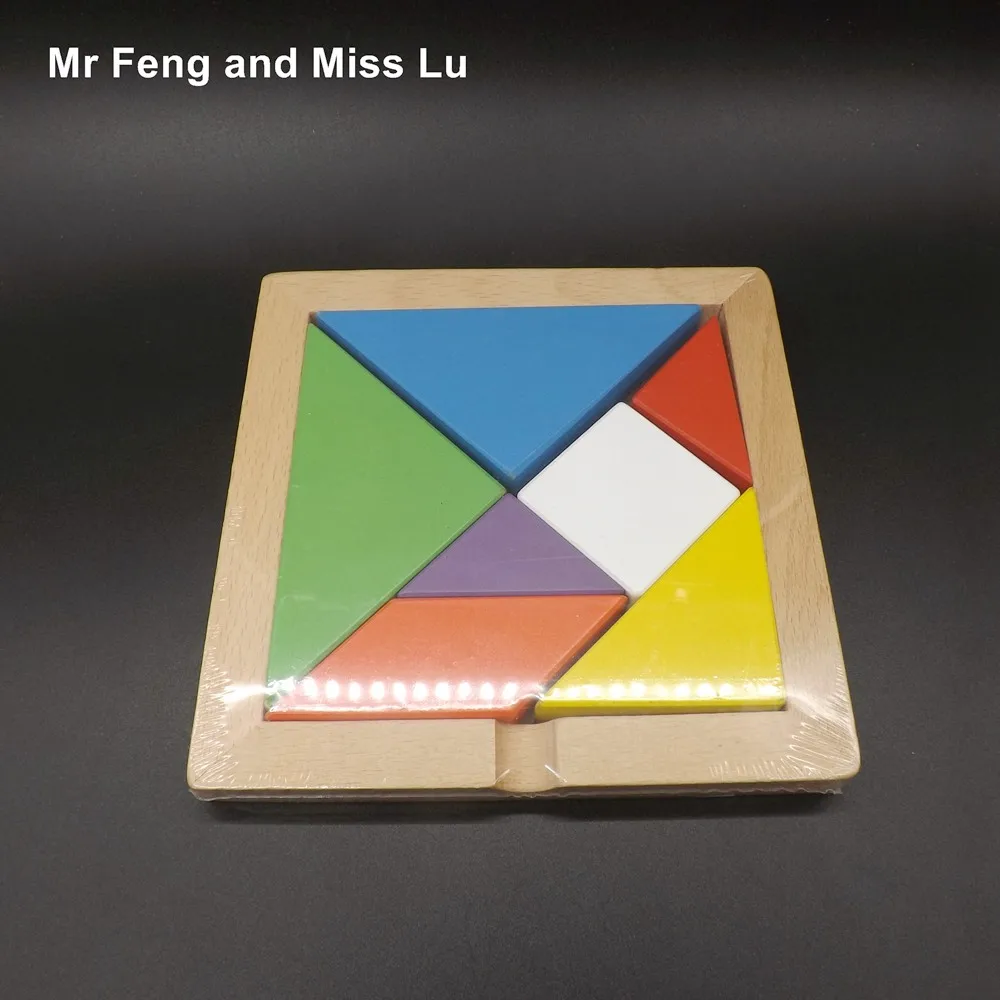 Красочные головоломки от Tangram деревянные игрушки игры для девочек мудрость вызов