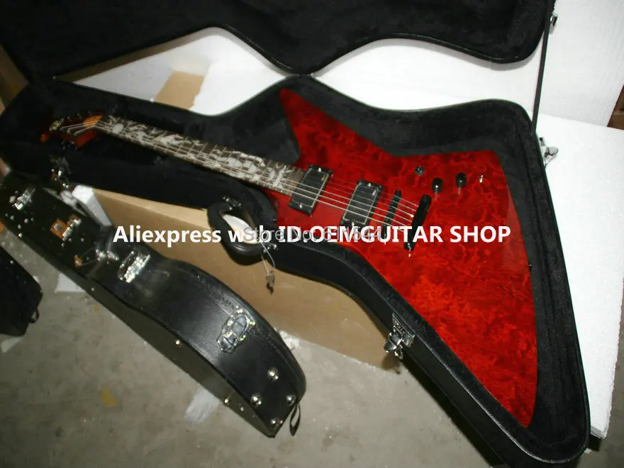 Бесплатная Hardcase Sunburst на заказ электрогитара Новое поступление оптовая продажа