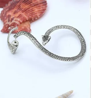 Vintage Punk Clip Earrings Stud earring Hyperbole Trendy Animals Snake Men Women Large Long unilateral Side Serpentine Jewelry G | Украшения