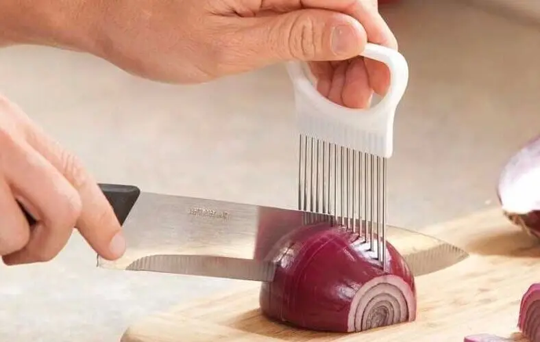 100PC Onion Tomato Vegetable Slicer Cutting Aid Guide Holder Slicing Cutter Gadget
100PC Onion Tomato Vegetable Slicer Cutting Aid Guide Holder Slicing Cutter Gadget