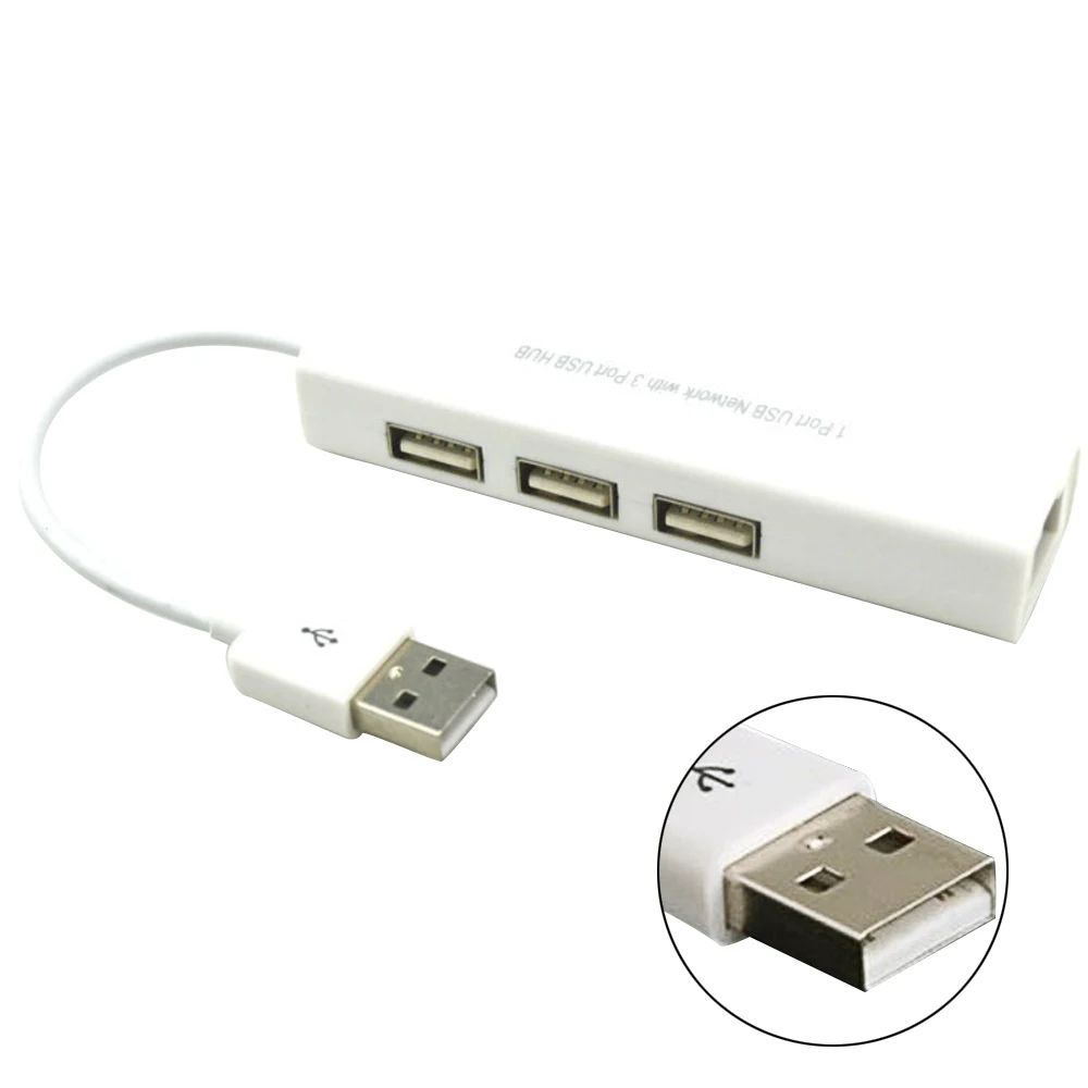 Elisona 3 Порты и разъёмы USB 2 0 концентратор для RJ45 10/100 Мбит/с Ethernet сетевой адаптер