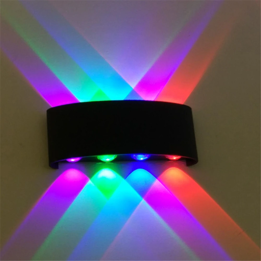 8LED 8W black one Ip65 наружные настенные светильники 2 Вт 4 Вт 6 Вт 8 Вт наружная Светодиодная лампа - Испускаемый цвет: 8LED 8W black one