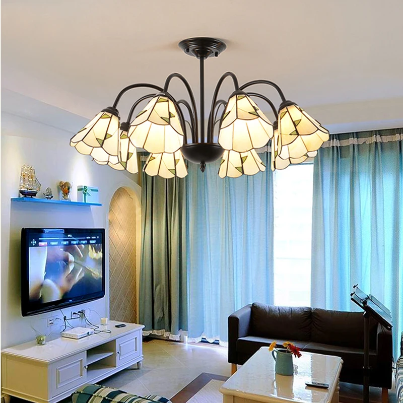 Antique colored glass Kitchen lighting chandelier for Bar Restaurant showcase arts &amp crafts Lighting Lampadario Moderno LED E27 | Лампы и